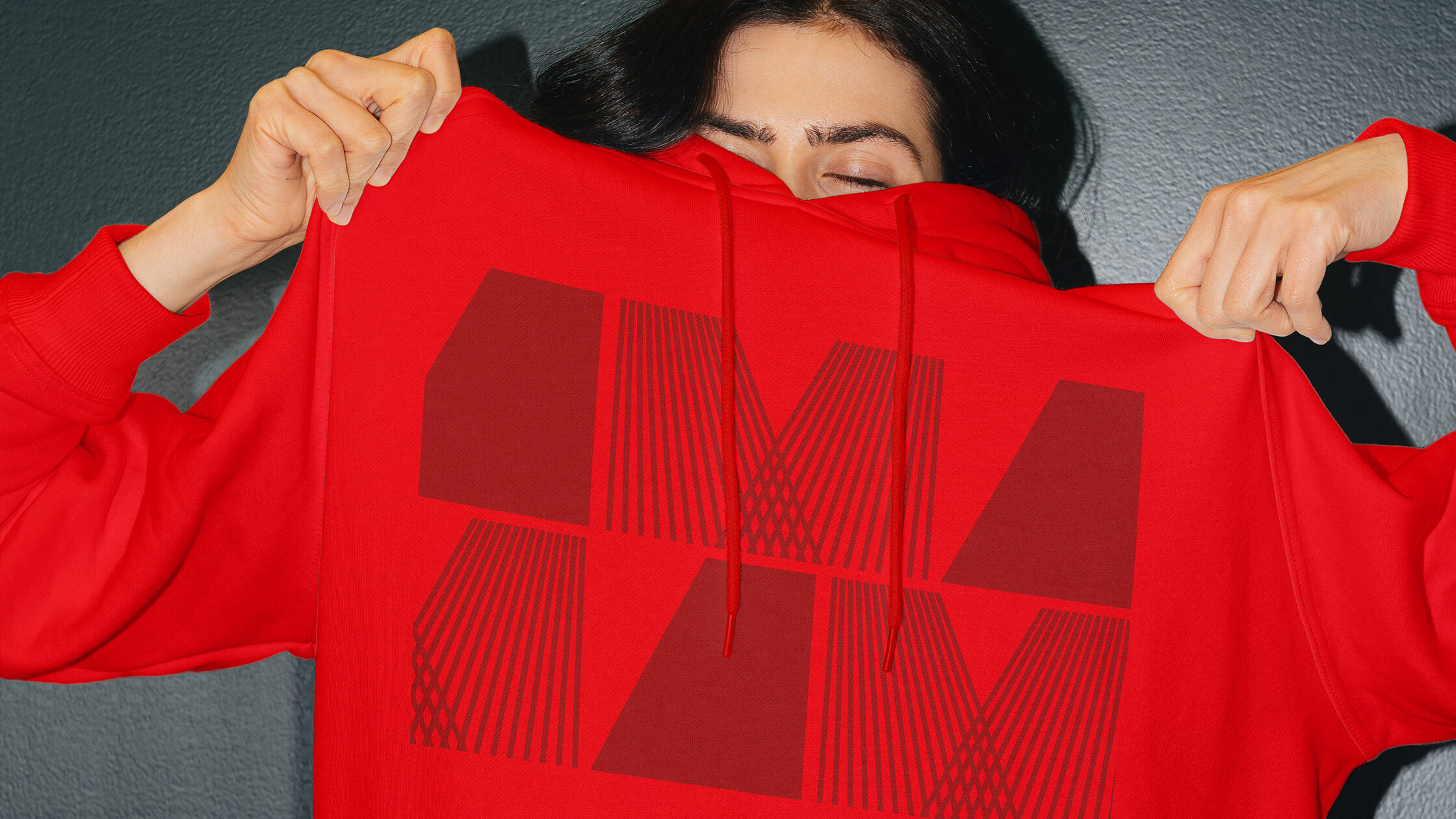 Angry Mob Music brand application on clothing, showcasing the identity translated into wearable merchandise.